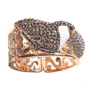 Austrian Crystal Enameled Cuff Bracelet